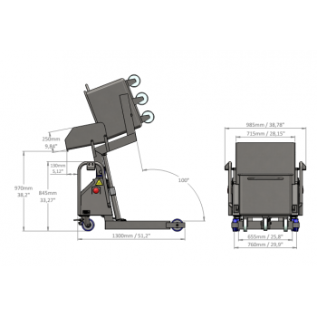 200 - 300 Litre et arabası deviricisi